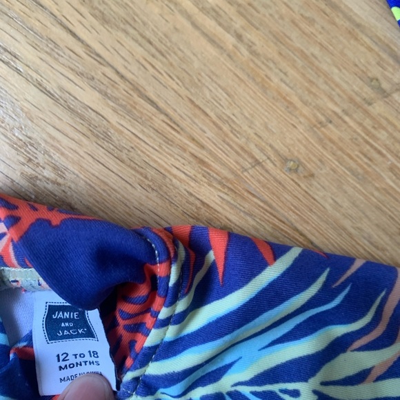 Tea collection and Janie and Jack swimsuit bundle 9-12 months and 12-18 months - Picture 3 of 8